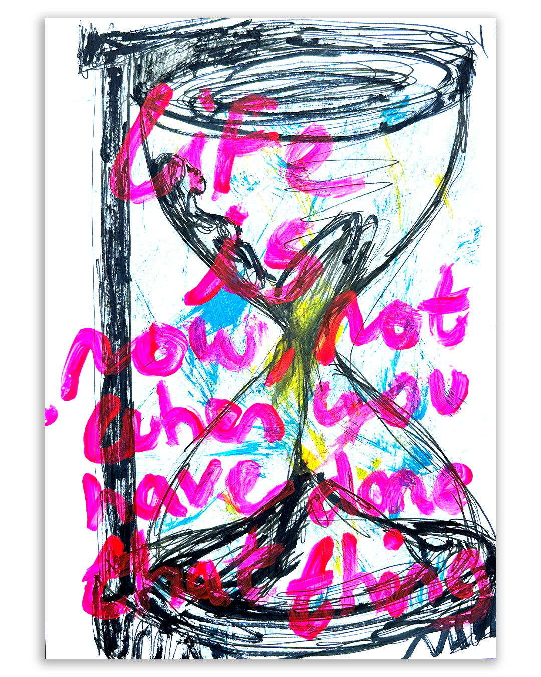 Life is now. Note painting.