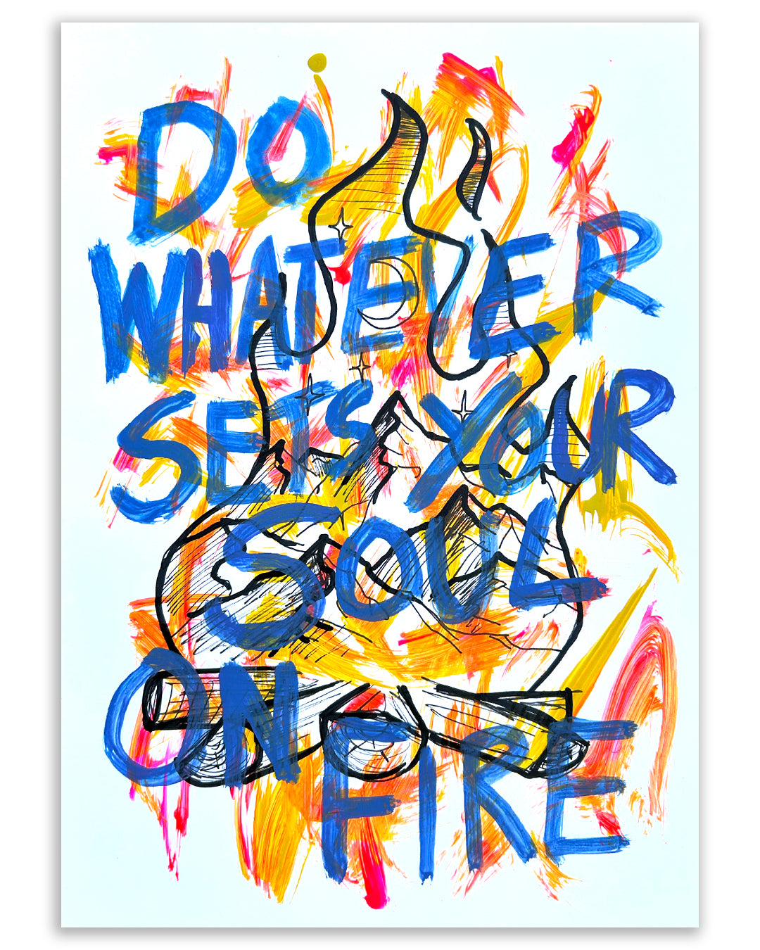 Soul on fire. Note painting.