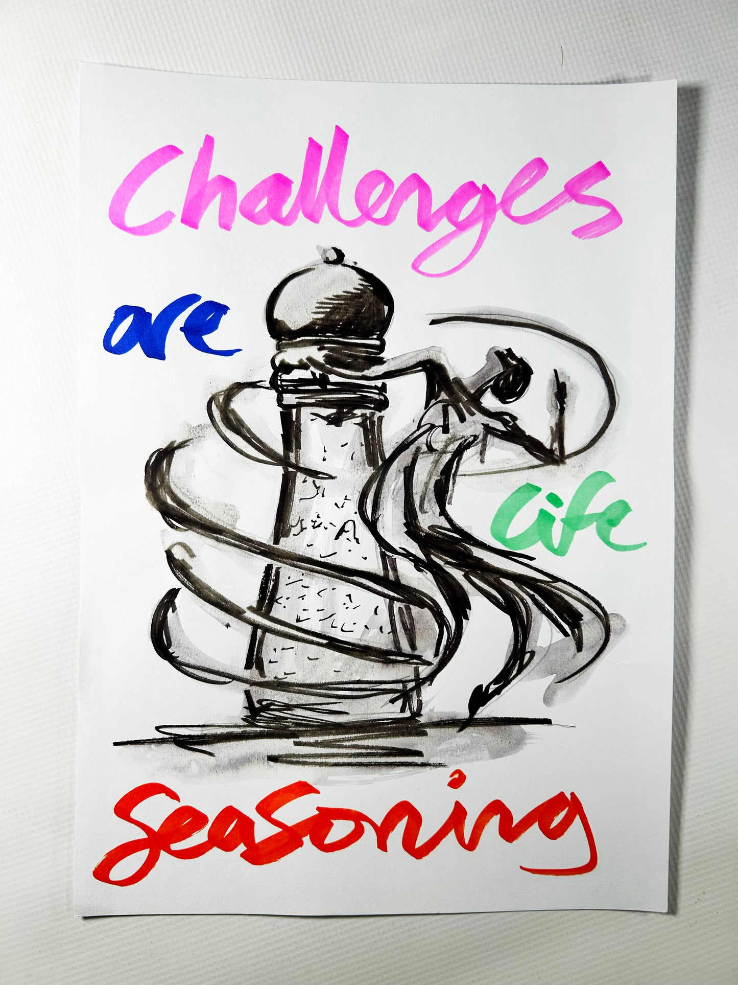 Life seasoning. Note painting.