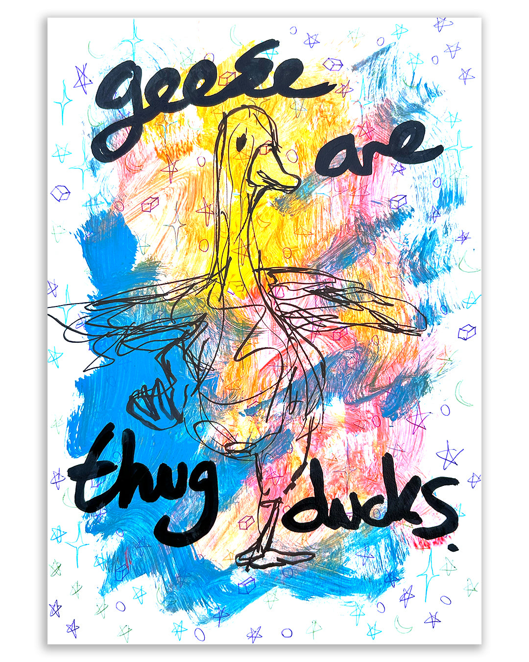Thug Ducks. Note painting.