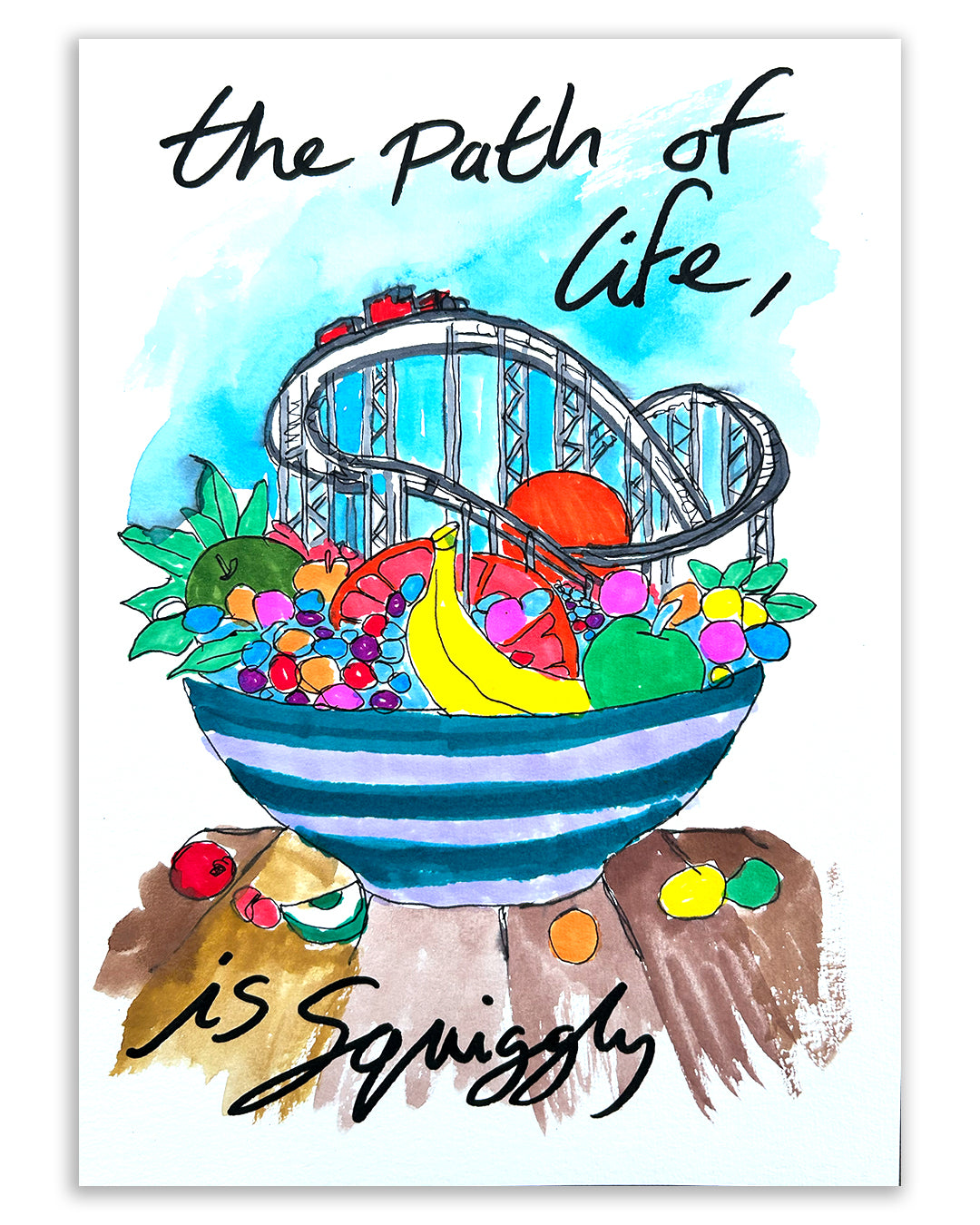 Path of life. Note painting.
