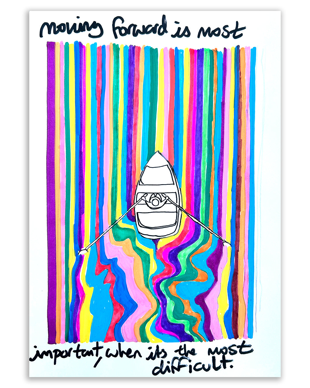 Moving forward. Note painting