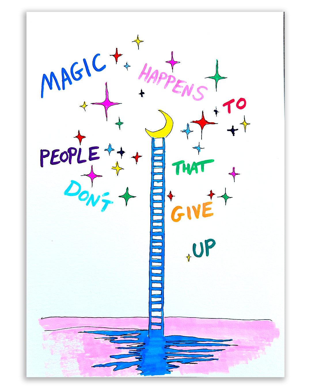 People that don't give up. Note painting.