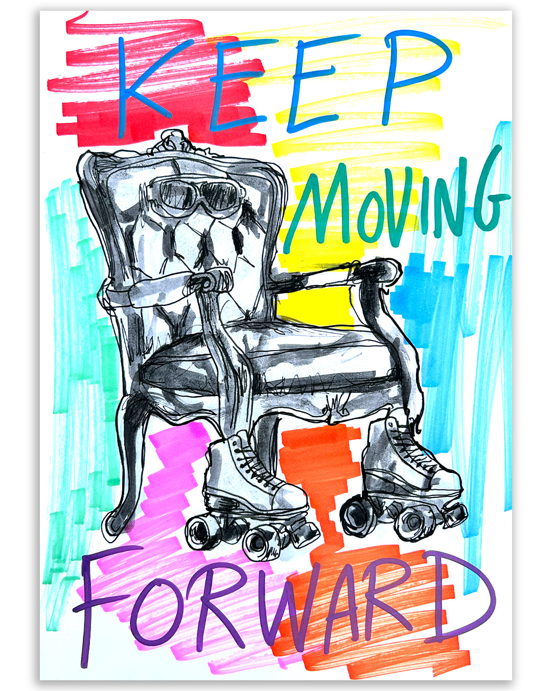 Keep moving. Note painting