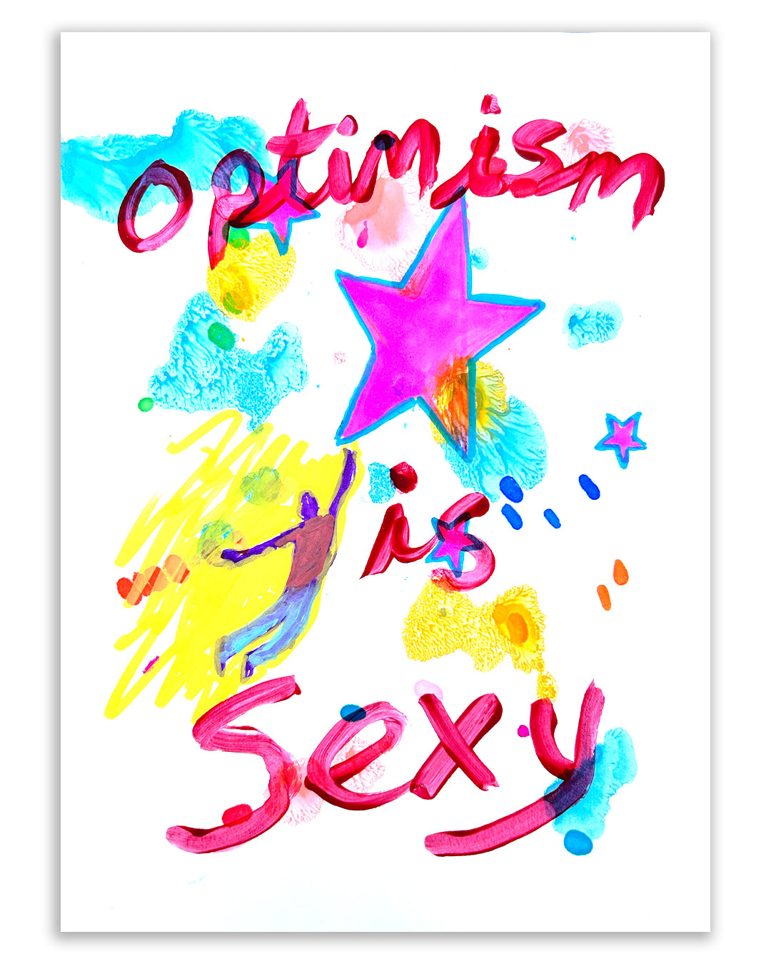 Optimism. Note painting