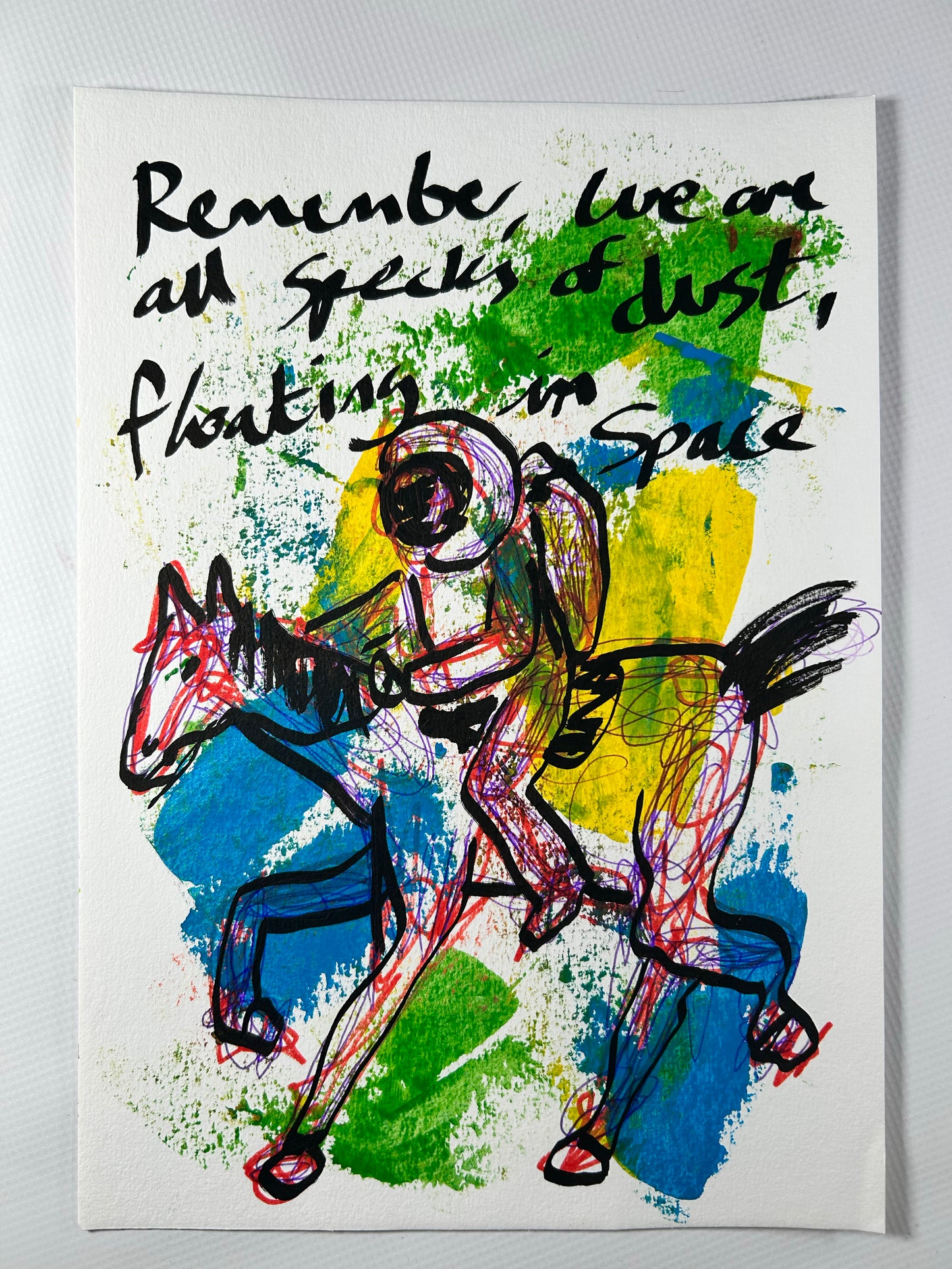 Floating in space. Note painting.