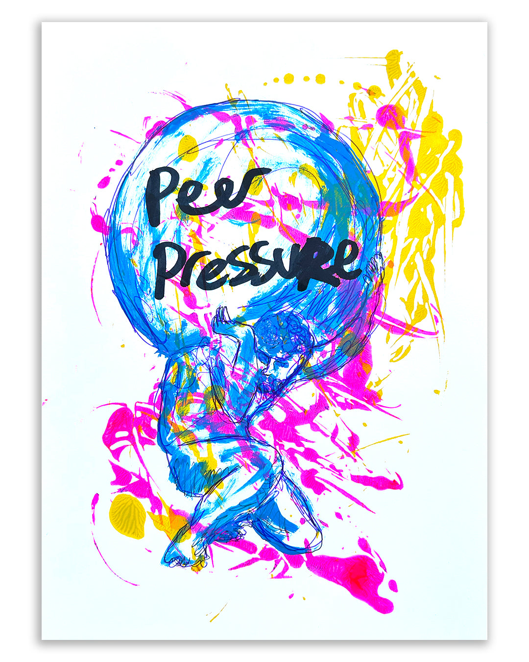 Peer pressure. Note painting.
