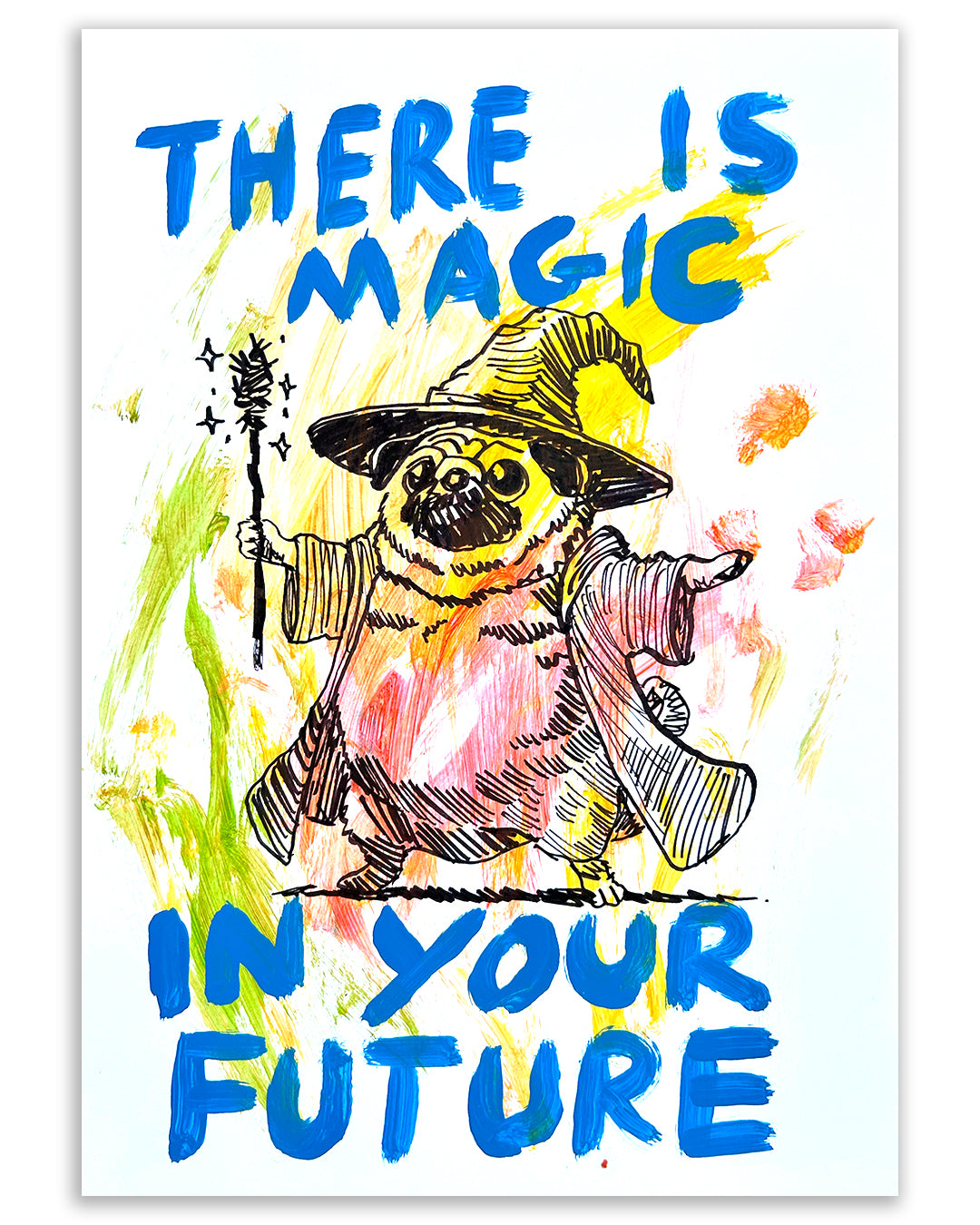 In your future. Note painting.