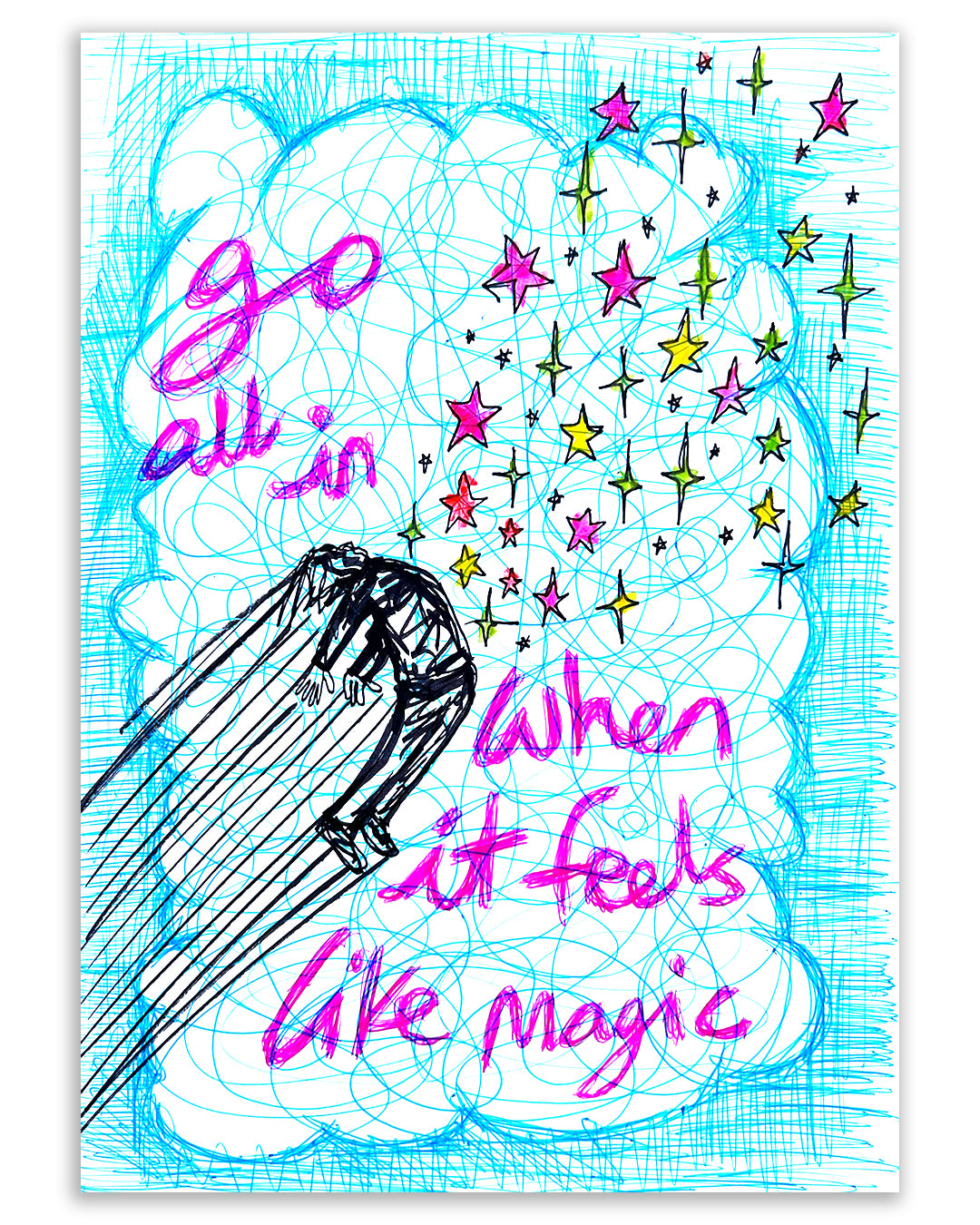 Feels like magic. Note painting.