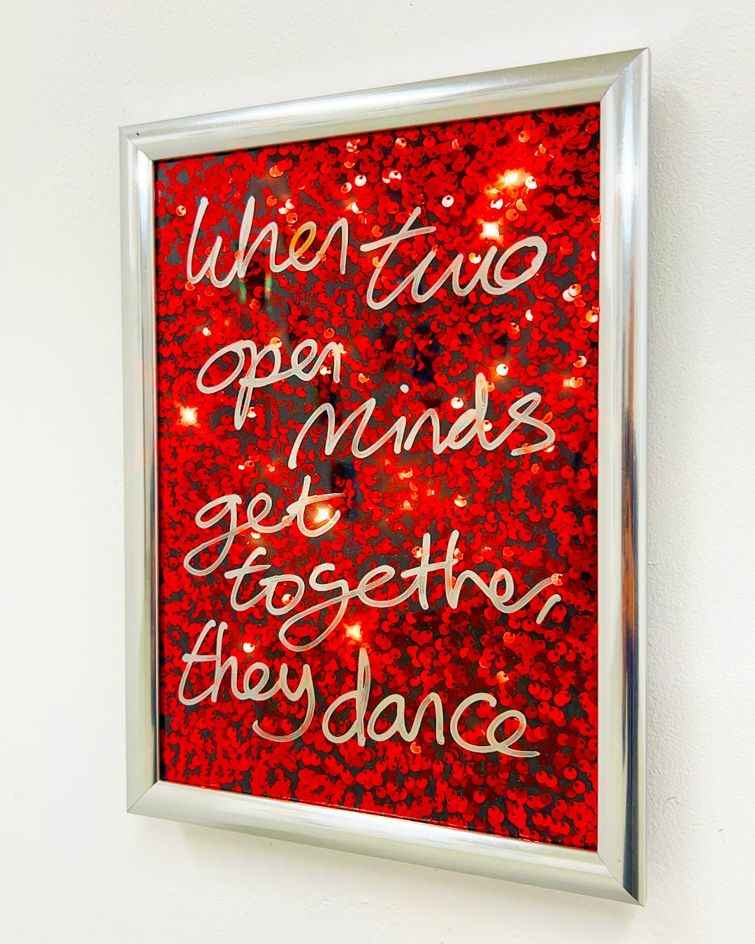 Two open minds, sequin peice.