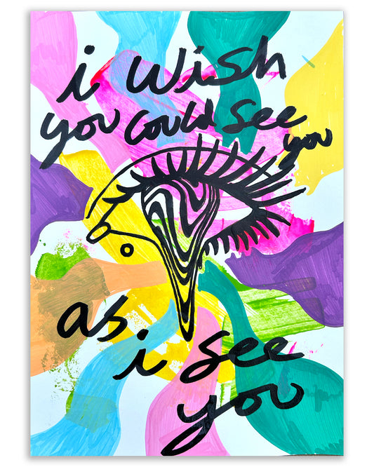 As I see you.  Note painting.
