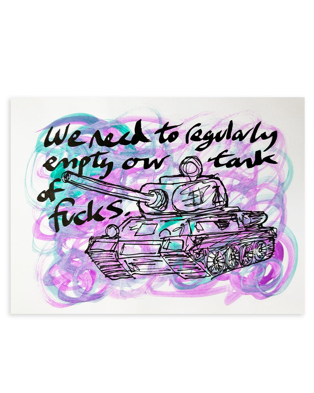 Note Painting. 'Fucks tank'