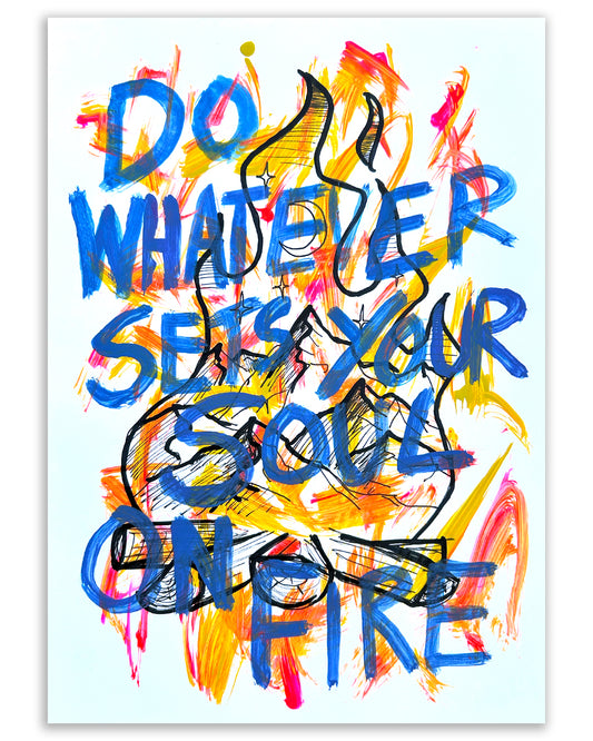 Soul on fire. Note painting.