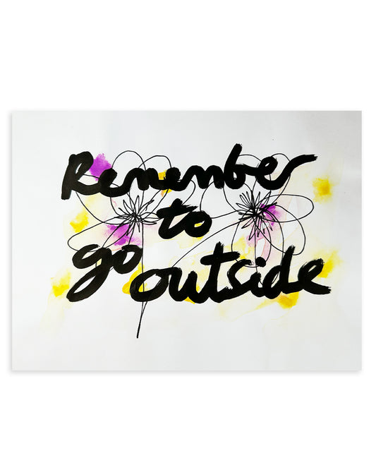 Note Painting. 'Go outside'