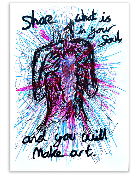 Share what is in your soul. Note painting.