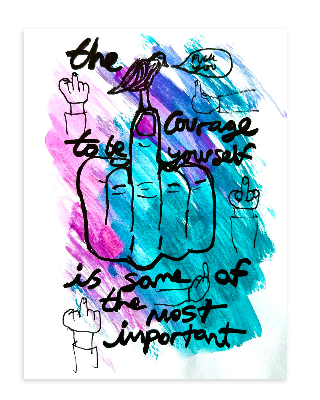 Note Painting. 'Courage to be you'