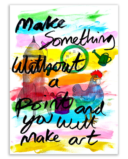 Without a point. Note painting.