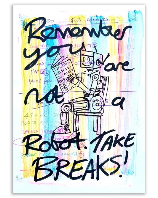 You are not a robot. Note painting.
