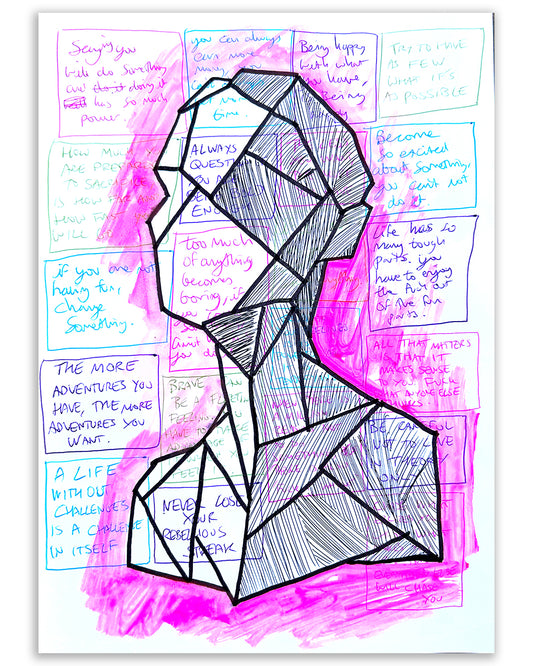 Note face.  Note painting.