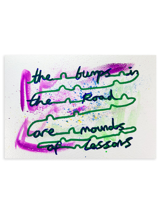 Note Painting. 'Bumps in the road'