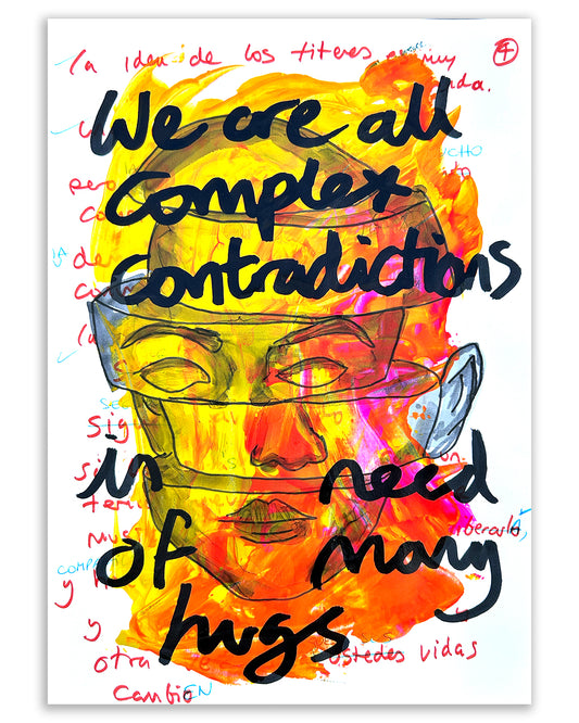 Many hugs. Note painting.