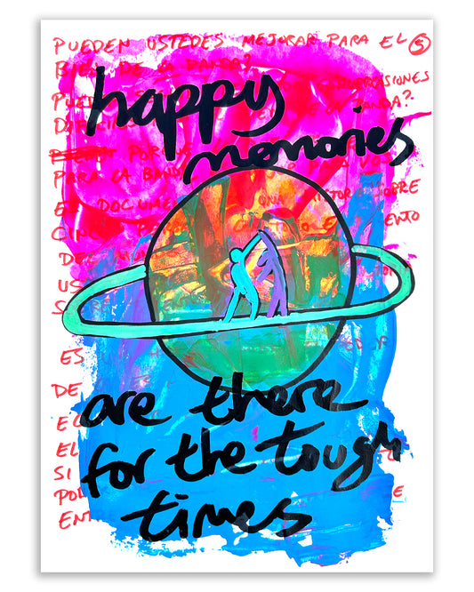 Happy memories. Note painting.