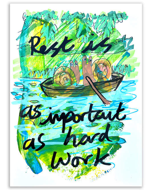 Rest. Note painting.