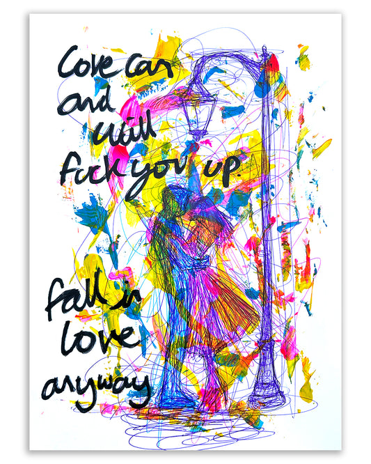 Fall in love anyway. Note painting.