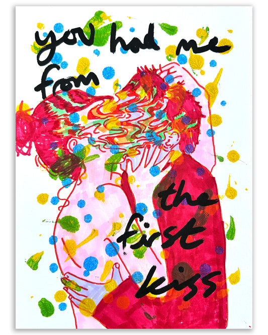 From the first kiss. Note painting