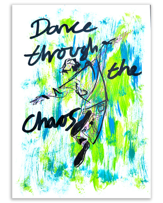 Through the chaos. Note painting