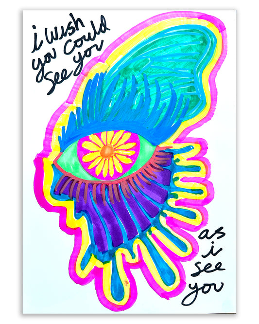 As I see you. Note painting.