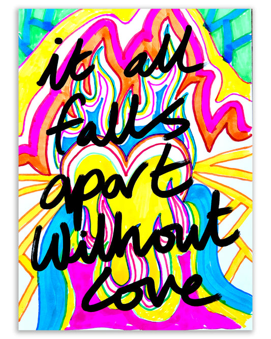 Without love. Note painting.