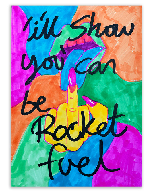 Rocket fuel. Note painting.