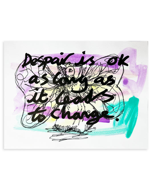 Note Painting. 'Leads to change'