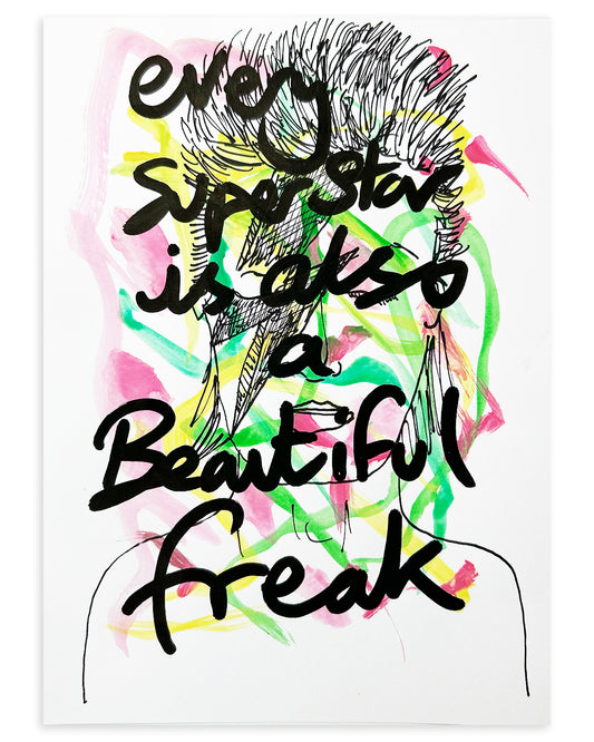 Note Painting. 'Beautiful freak'