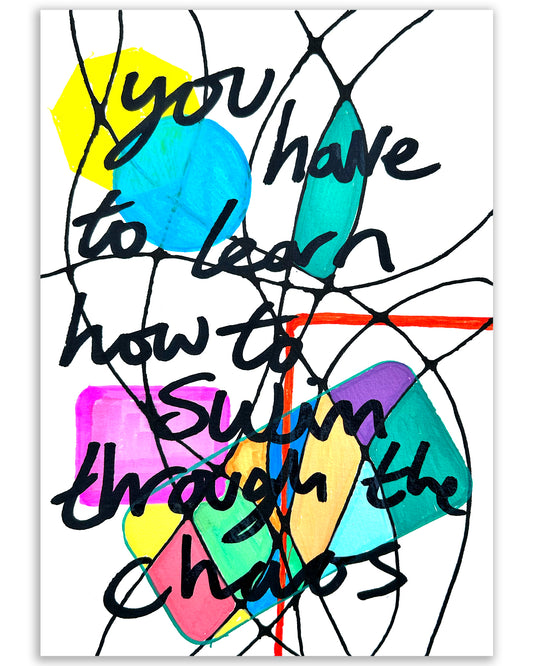 Through the chaos. Note painting.