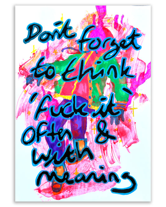 Often and with meaning. Note painting