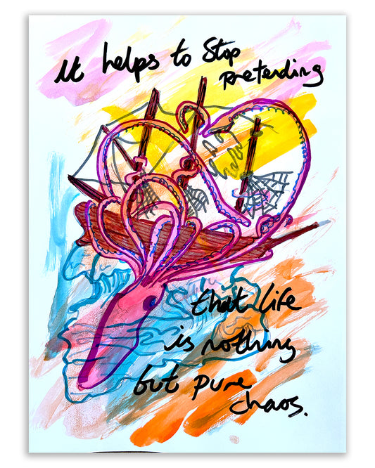 Nothing but chaos. Note painting.