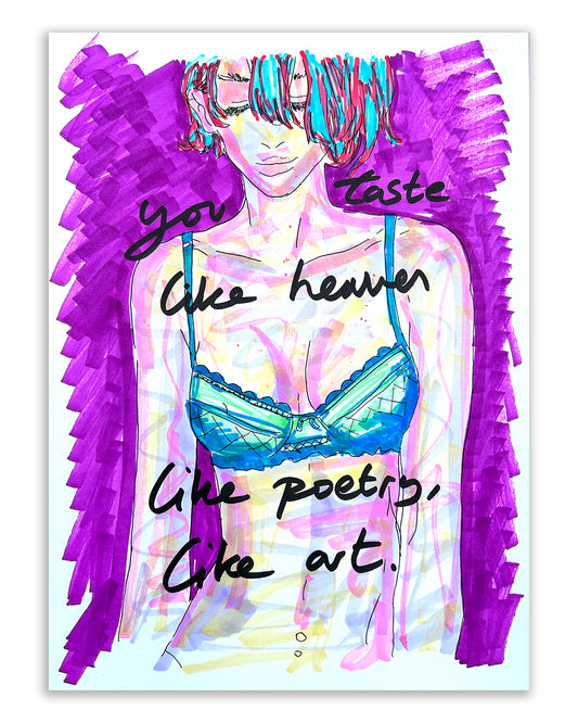 Taste like heaven. Note painting.