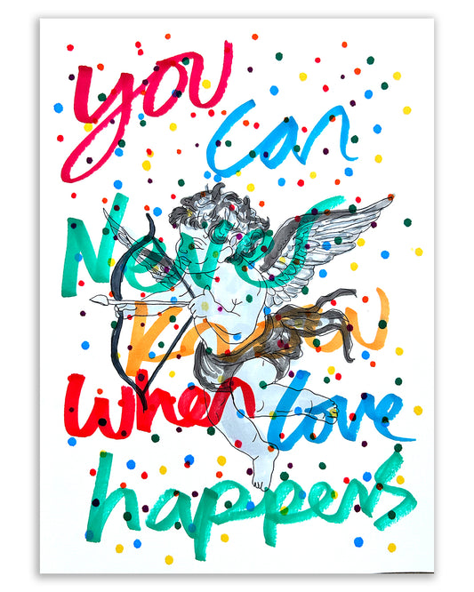 When love happens. Note painting.