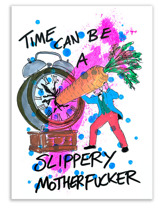 Slippery motherfucker. Note painting.