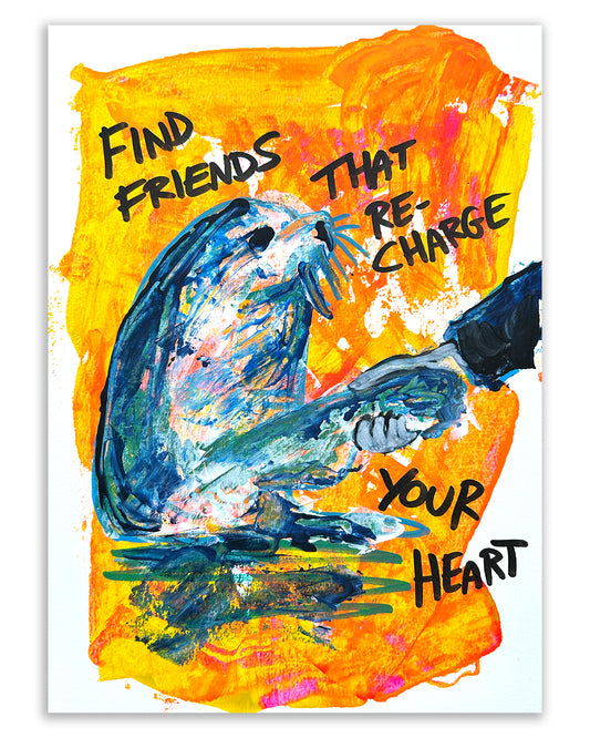Recharge heart. Note painting.