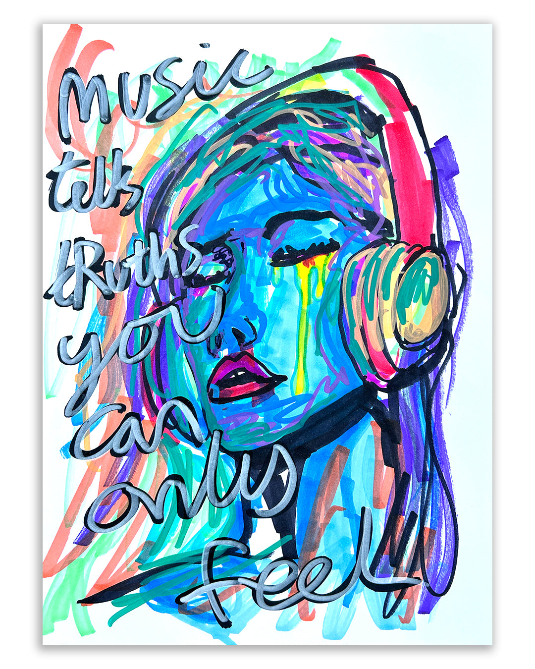 Only Feel. Note painting.