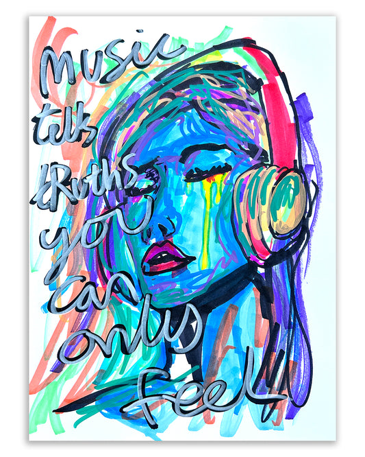 Only Feel. Note painting.