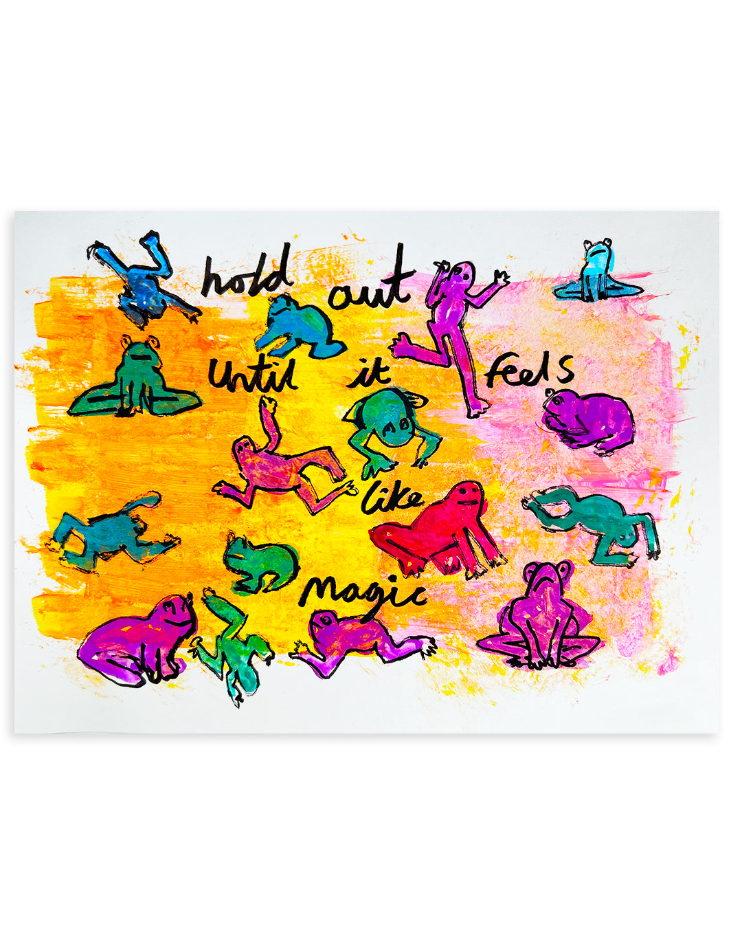 Note Painting. 'Magic frogs'