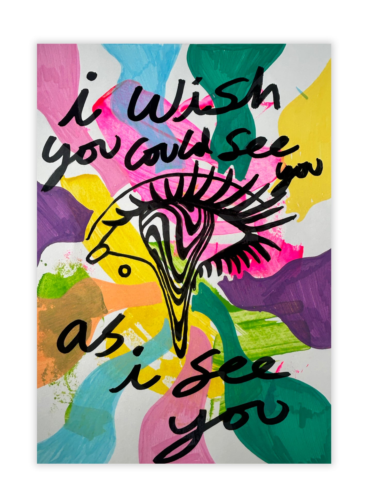 As I see you. Note painting.