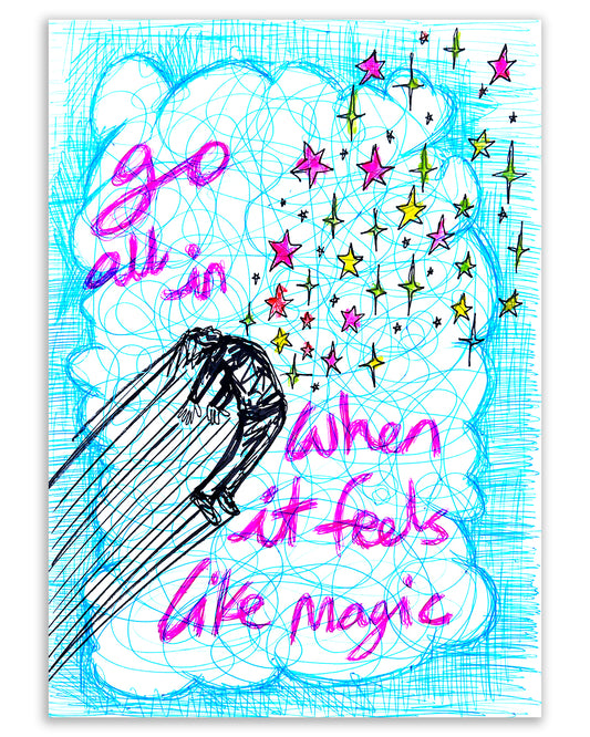 Feels like magic. Note painting.
