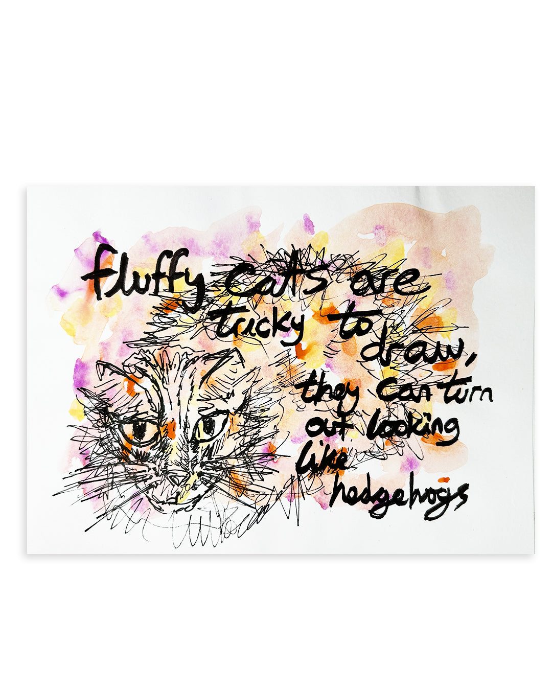 Note Painting. 'Fluffy Cats'