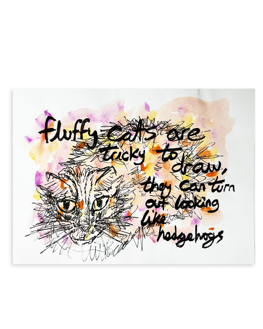 Note Painting. 'Fluffy Cats'