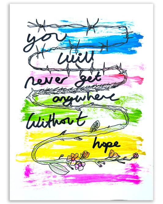 Without hope. Note painting.
